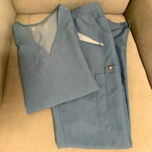 FIGS Heather Indigo scrub set